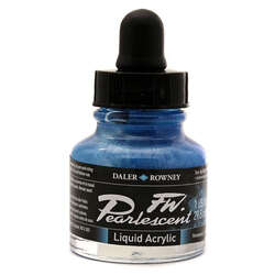 Daler Rowney - Daler Rowney FW Pearlescent Acrylic Ink 29.5ml 122 Sun-Up Blue