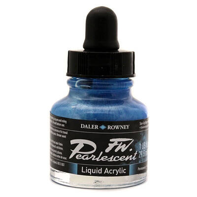 Daler Rowney FW Pearlescent Acrylic Ink 29.5ml 122 Sun-Up Blue