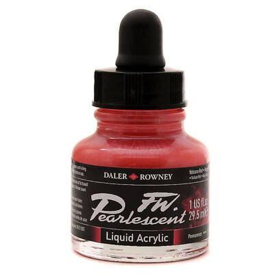 Daler Rowney FW Pearlescent Acrylic Ink 29.5ml 123 Volcano Red
