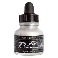 Daler Rowney - Daler Rowney FW Pearlescent Acrylic Ink 29.5ml 125 White Pearl