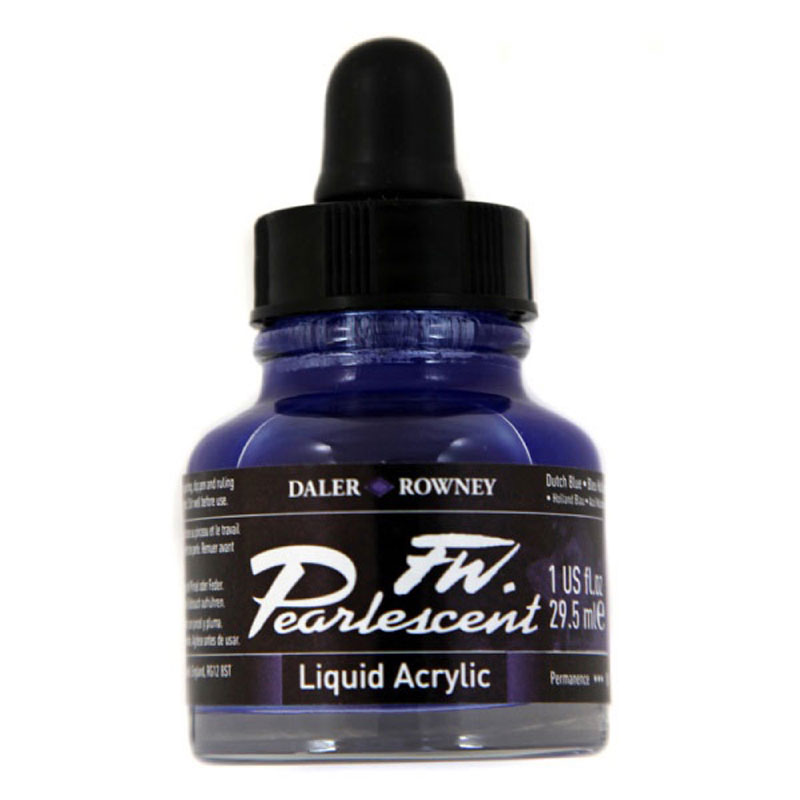 Daler Rowney Fw Pearlescent Acrylic Ink 29.5ml 127 Dutch Blue