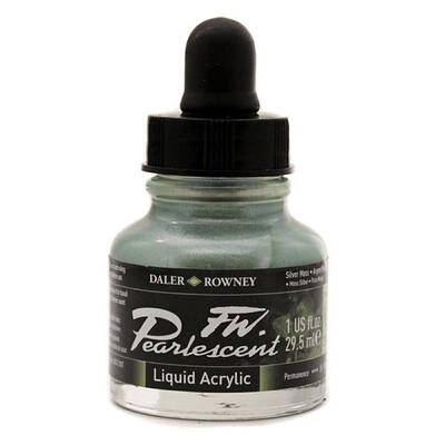 Daler Rowney FW Pearlescent Acrylic Ink 29.5ml 129 Silver Moss