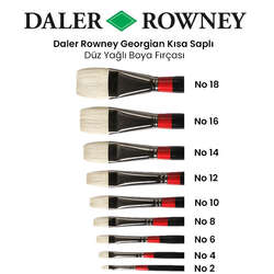 Daler Rowney - Daler Rowney Georgian Kısa Saplı Düz Fırça