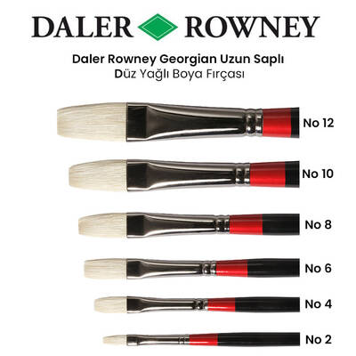 Daler Rowney Georgian Uzun Saplı Düz Fırça