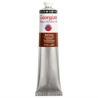 Daler Rowney Georgian Water Mixable Oil Su Bazlı Yağlı Boya 200ml 221 Burnt Sienna