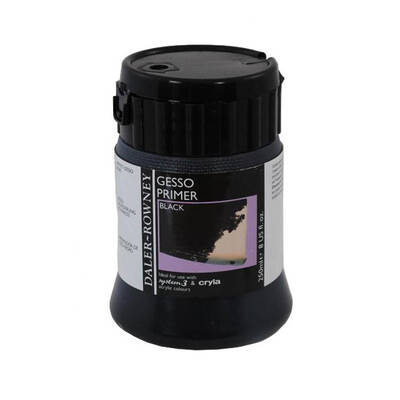 Daler Rowney Gesso Primer Yüzey Astarı 250ml Siyah