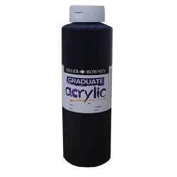 Daler Rowney - Daler Rowney Graduate Akrilik Boya 1000ml Black (026)