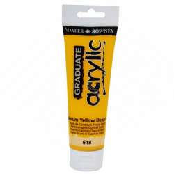 Daler Rowney - DR Graduate Akrilik Boya 120ml Cadmium Yellow Deep Hue (618)