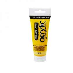 Daler Rowney - Daler Rowney Graduate Akrilik Boya 120ml Cadmium Yellow Hue (605)