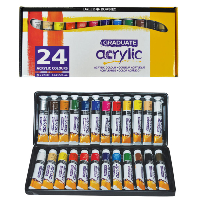 Daler Rowney Graduate Akrilik Boya Seti 24 Renk 123 900 024