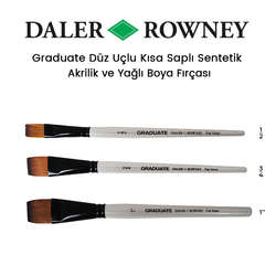 Daler Rowney - Daler Rowney Graduate Düz Uçlu Kısa Saplı Sentetik Fırça