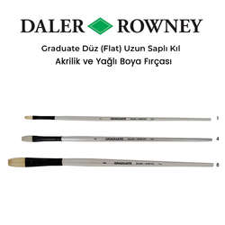 Daler Rowney - Daler Rowney Graduate Düz (Flat) Uzun Saplı Kıl Fırça