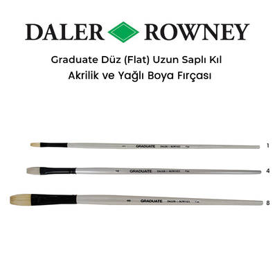 Daler Rowney Graduate Düz (Flat) Uzun Saplı Kıl Fırça