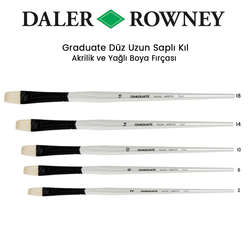 Daler Rowney - Daler Rowney Graduate Düz Uzun Saplı Bright Kıl Fırça