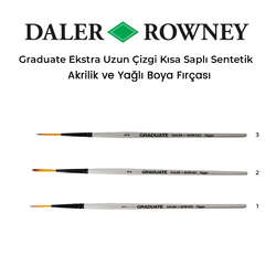 Daler Rowney - Daler Rowney Graduate Ekstra Uzun Çizgi Kısa Saplı Sentetik Fırça