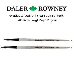 Daler Rowney - Daler Rowney Graduate Kedi Dili Kısa Saplı Sentetik Fırça