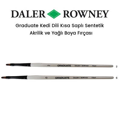 Daler Rowney Graduate Kedi Dili Kısa Saplı Sentetik Fırça