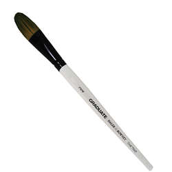 Daler Rowney - Daler Rowney Graduate Oval Kısa Saplı Pony Fırça No:3/4