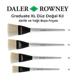 Daler Rowney - Daler Rowney Graduate XL Düz Doğal Kıl Fırça