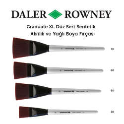 Daler Rowney - Daler Rowney Graduate XL Düz Sert Sentetik Fırça