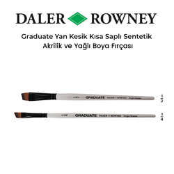 Daler Rowney - Daler Rowney Graduate Yan Kesik Kısa Saplı Sentetik Fırça