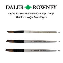 Daler Rowney - Daler Rowney Graduate Yuvarlak Uçlu Kısa Saplı Pony Fırça