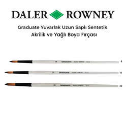 Daler Rowney - Daler Rowney Graduate Yuvarlak Uzun Saplı Sentetik Fırça