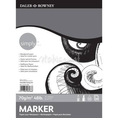 Daler Rowney Simply Marker Pad 70g 50 Yaprak A3