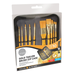 Daler Rowney - Daler Rowney Simply Acrylic Gold Fırça Seti Çantalı