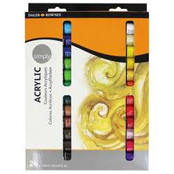 Daler Rowney - Daler Rowney Simply Akrilik Boya 12mlx24 Set