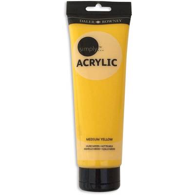 Daler Rowney Simply Akrilik Boya 250ml 684 Medium Yellow