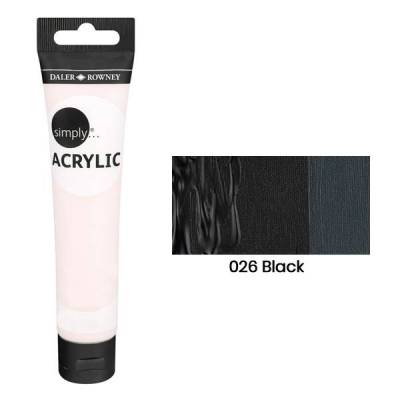 Daler Rowney Simply Akrilik Boya 75ml 026 Black