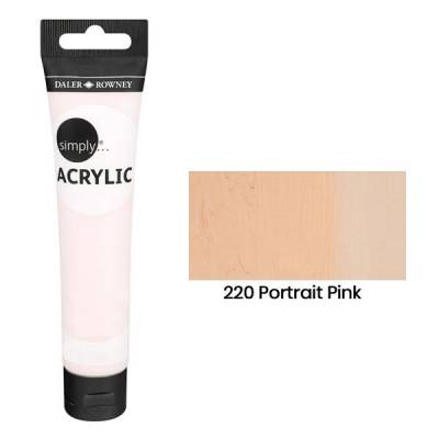 Daler Rowney Simply Akrilik Boya 75ml 220 Portrait Pink