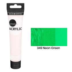 Daler Rowney - Daler Rowney Simply Akrilik Boya 75ml 349 Neon Green