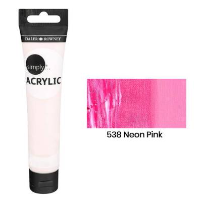 Daler Rowney Simply Akrilik Boya 75ml 538 Neon Pink