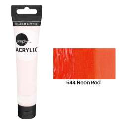 Daler Rowney - Daler Rowney Simply Akrilik Boya 75ml 544 Neon Red