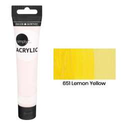 Daler Rowney - Daler Rowney Simply Akrilik Boya 75ml 651 Lemon Yellow