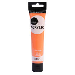 Daler Rowney - Daler Rowney Simply Akrilik Boya 75ml 653 Neon Orange