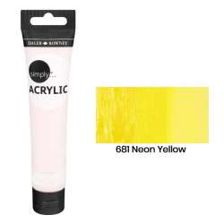 Daler Rowney - Daler Rowney Simply Akrilik Boya 75ml 681 Neon Yellow