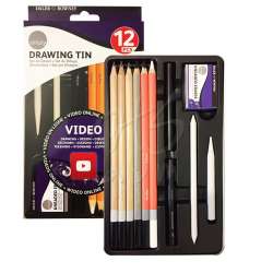 Daler Rowney - Daler Rowney Simply Drawing Tin 12li Set