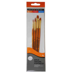 Daler Rowney - Daler Rowney Simply Gold Taklon Synthetic 4lü Fırça Seti Kod:400