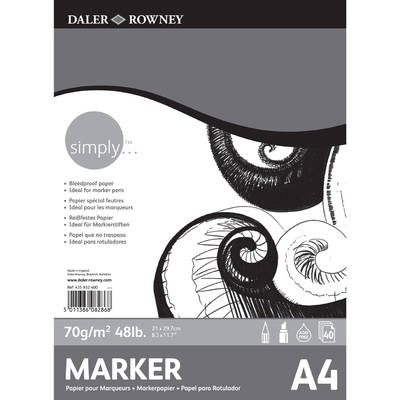 Daler Rowney Simply Marker Pad 70g 50 Yaprak A4