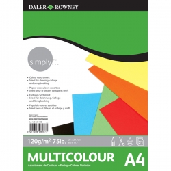 Daler Rowney - Daler Rowney Simply Multicolour Blok 120g 21 Yaprak A4