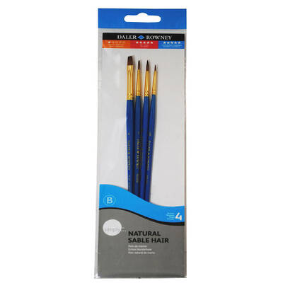 Daler Rowney Simply Natural Hair 4lü Fırça Seti Kod:401