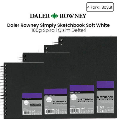 Daler Rowney Simply Sketchbook Soft White Spiralli 100g 54 SY
