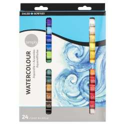 Daler Rowney - Daler Rowney Simply Watercolour Tüp Sulu Boya 24lü Set 134500124