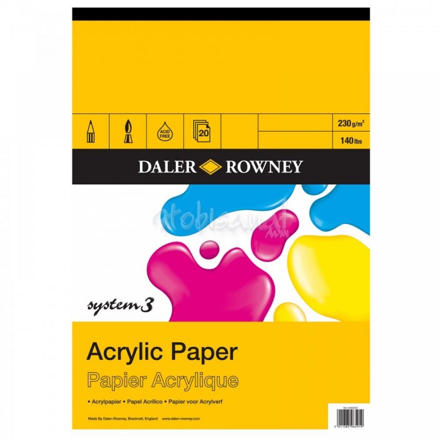 Daler Rowney System 3 A4 230 Gr Akrilik Blok