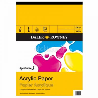 Daler Rowney System 3 A4 230 gr Akrilik Blok