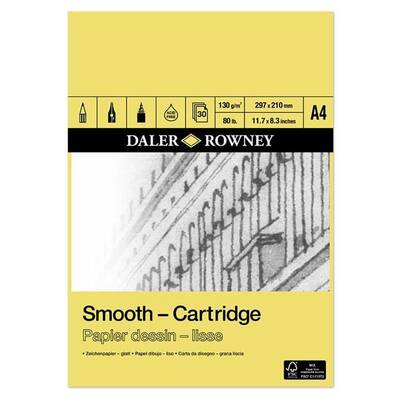 Daler Rowney Smooth Cartridge Çizim Defteri 130g 30 Yaprak A4