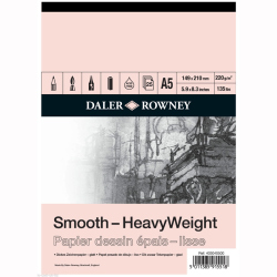 Daler Rowney - Daler Rowney Smooth HeavyWeight 220g 25 Yaprak A5